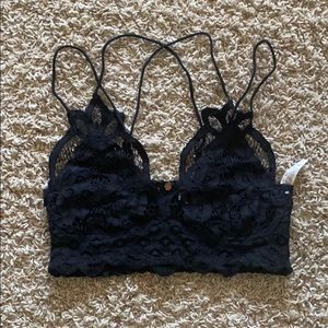 Free People Black Adella Bralette Size M